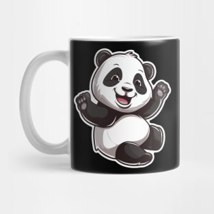 Exuberant Panda Buddy Sticker Mug